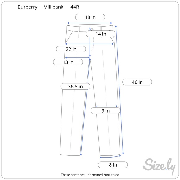 NWT Mens Burberry 2-piece suit Navy Millbank 44R - Picture 8 of 8
